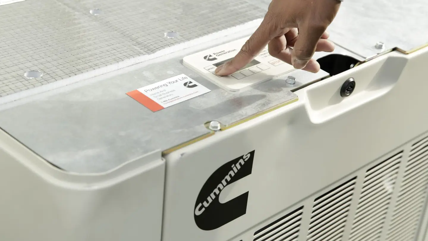 Cummins home standby generator controller under the service lid