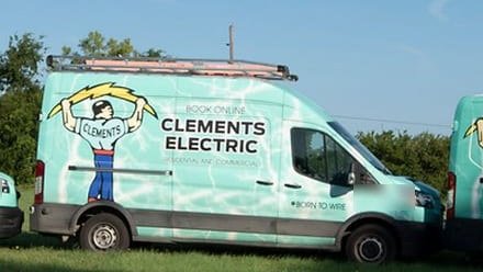Clements Electric service vans, Grand Prairie, Texas